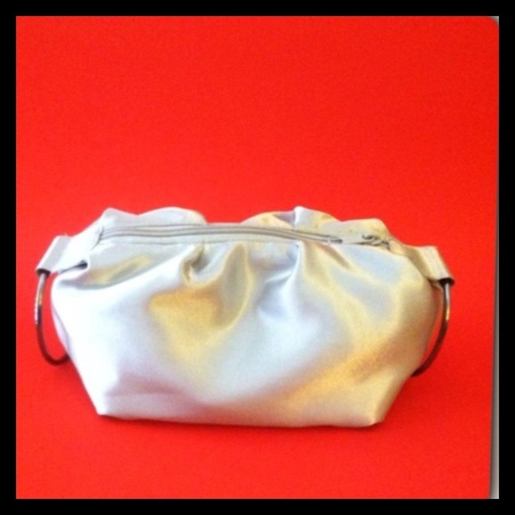 Handbags - Satin Metallic Grey Mini Bag